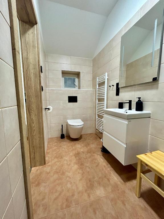 Koupelna v ubytování Vila Silva Karlova Studánka