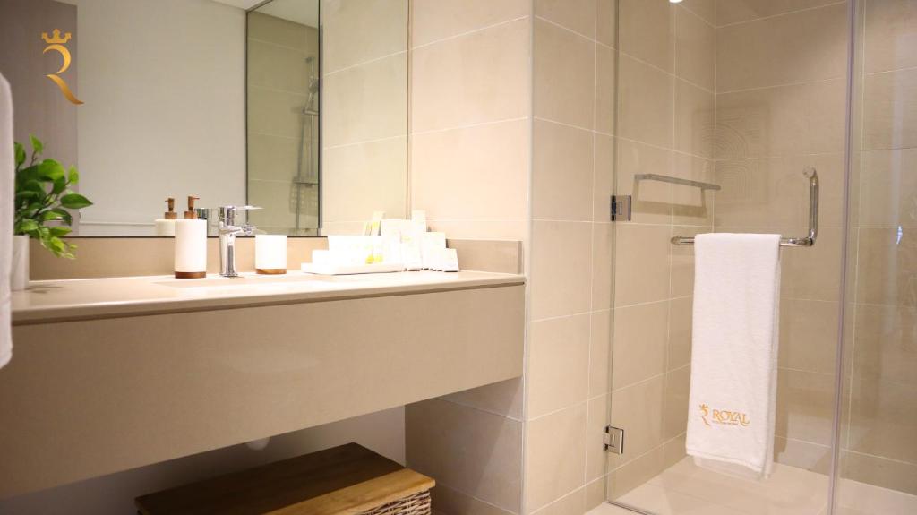Kopalnica v nastanitvi Cozy 1BR Apartment Yas Island