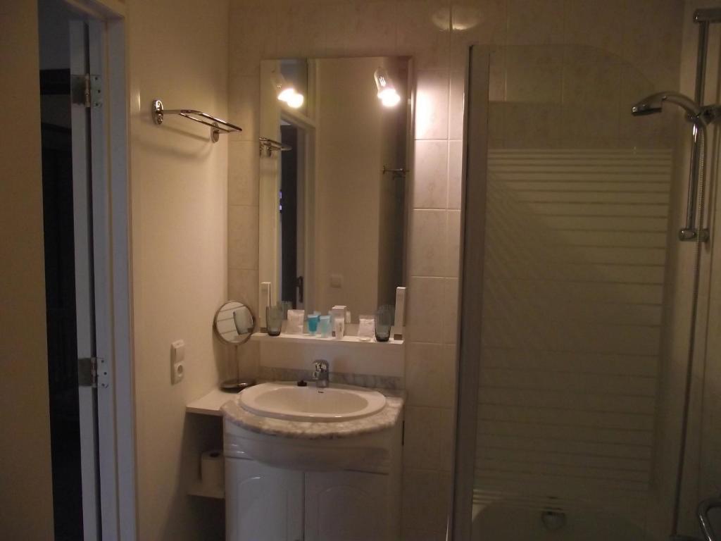 Koupelna v ubytování Hotel Hinterland