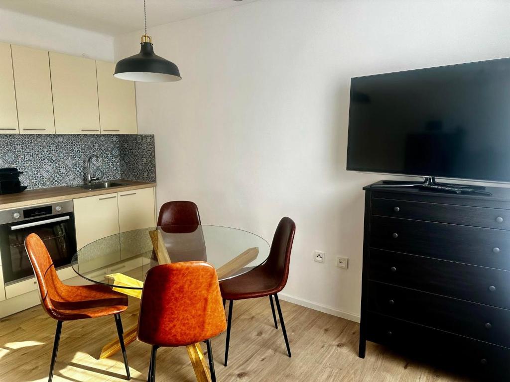 Kuchyň nebo kuchyňský kout v ubytování Apartmány Berlín - Rokytnice nad Jizerou