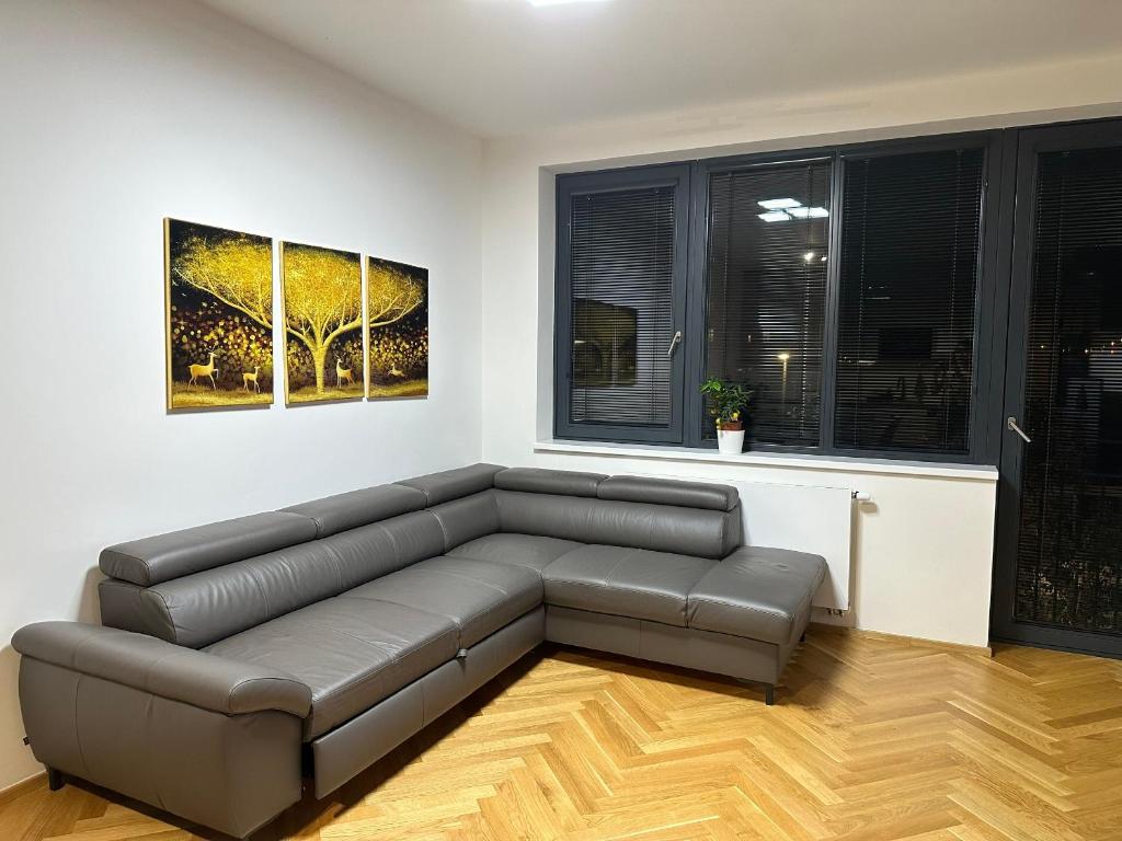 Posezení v ubytování Smichov city Apartments