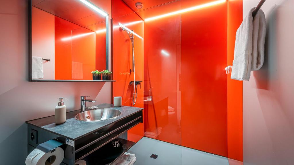 Koupelna v ubytování Los Lorentes Hotel Bern City