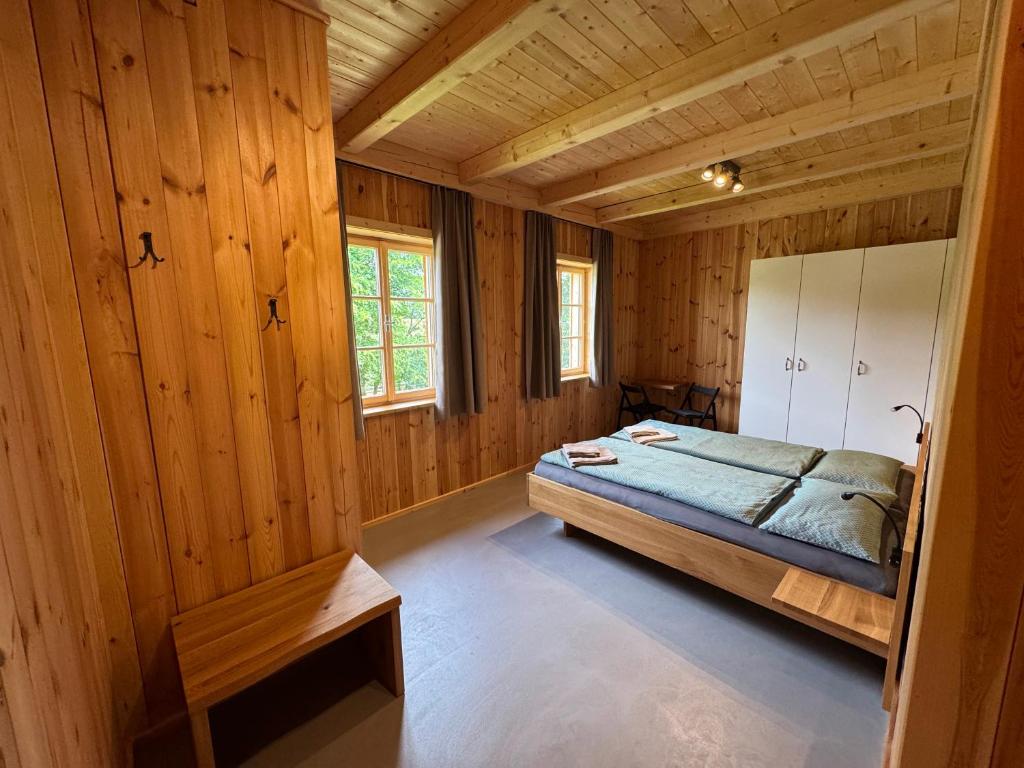 Postel nebo postele na pokoji v ubytování Bio-Hof Lexmühle