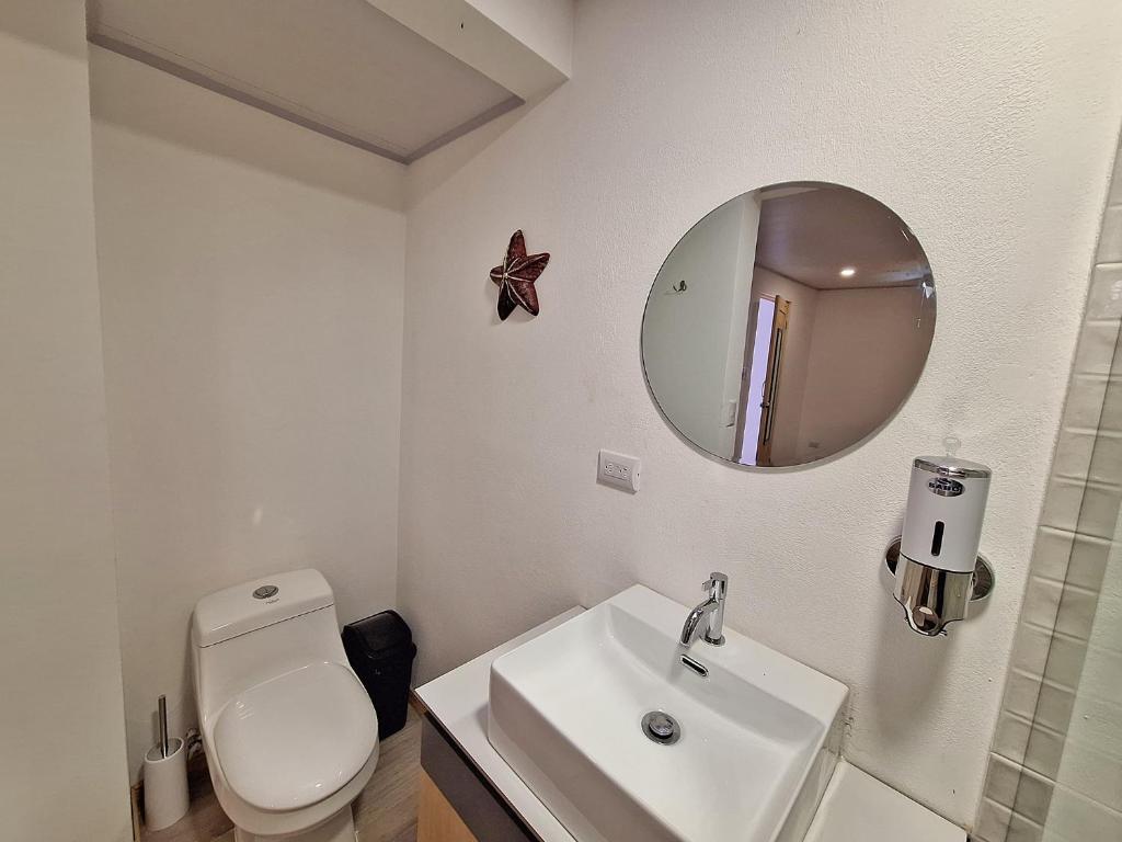 Koupelna v ubytování Jungla Urbana, BnB