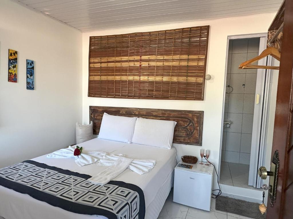 Postel nebo postele na pokoji v ubytování Mar à Vista Ilha de Boipeba