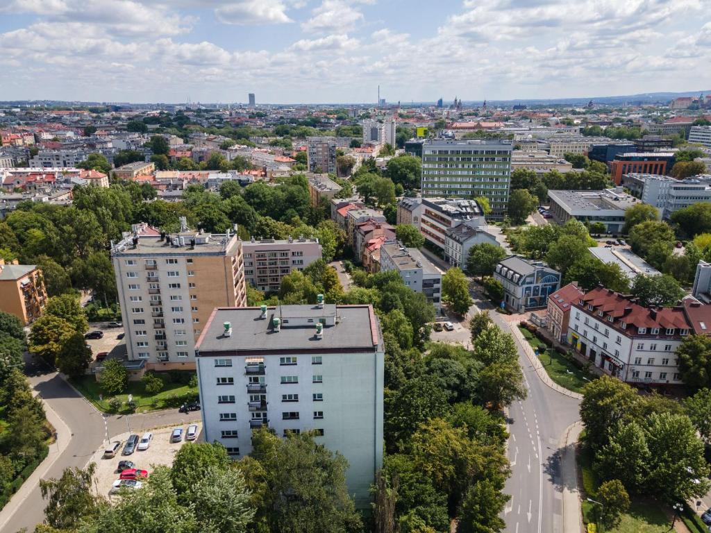 Výhľad na mesto Krakov alebo výhľad na mesto priamo z apartmánu