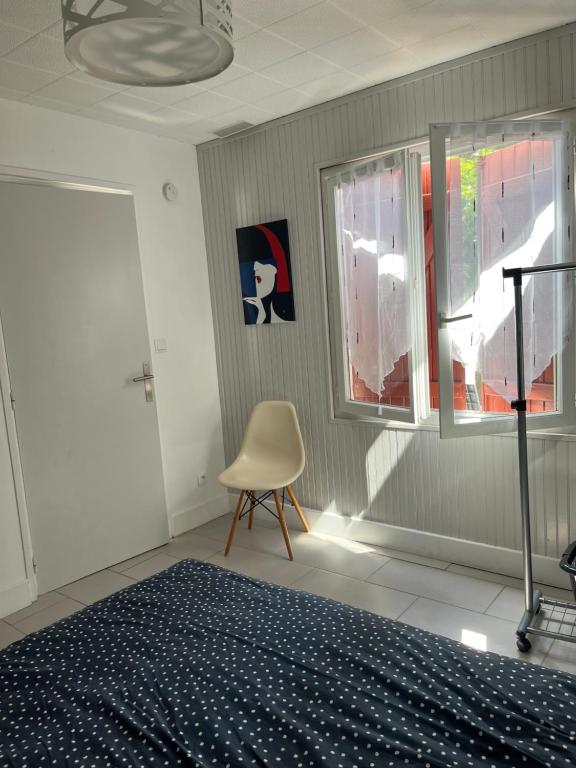 Postel nebo postele na pokoji v ubytování Espadrille Océan