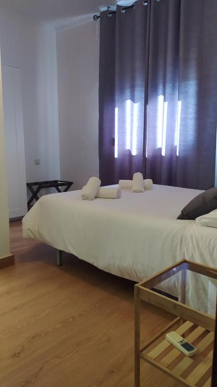 Postel nebo postele na pokoji v ubytování Hostal El Pinar