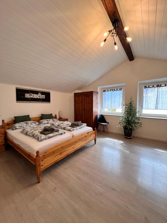 Postel nebo postele na pokoji v ubytování Haus Tauber