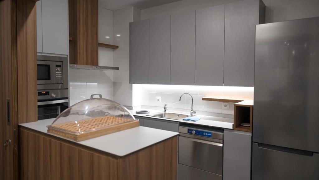 Kuchyň nebo kuchyňský kout v ubytování PALACIO REAL HOSTEL