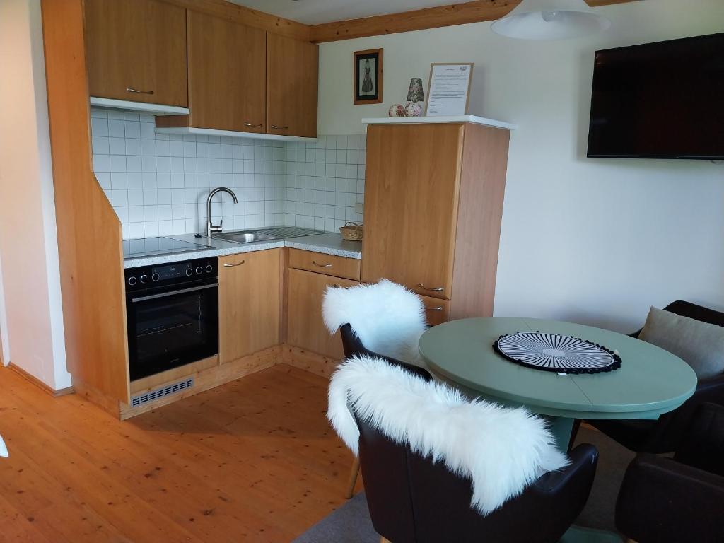 Kuchyň nebo kuchyňský kout v ubytování Haus Hanshois