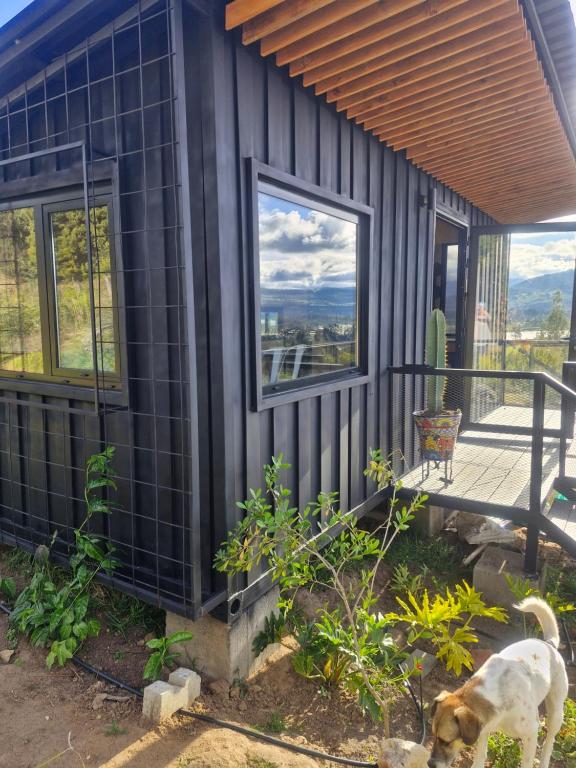 Balkón nebo terasa v ubytování Vive Rela Tiny Houses