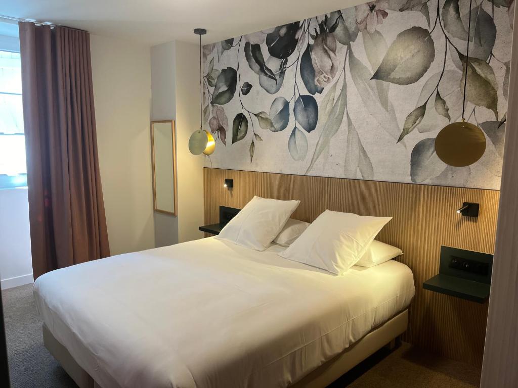 Postel nebo postele na pokoji v ubytování Hotel Les Tilleuls