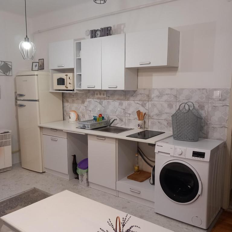 Kuchnia lub aneks kuchenny w obiekcie Lucia apartman