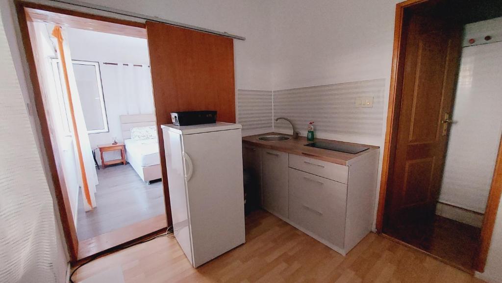 Kuchyň nebo kuchyňský kout v ubytování Guesthouse Mixe