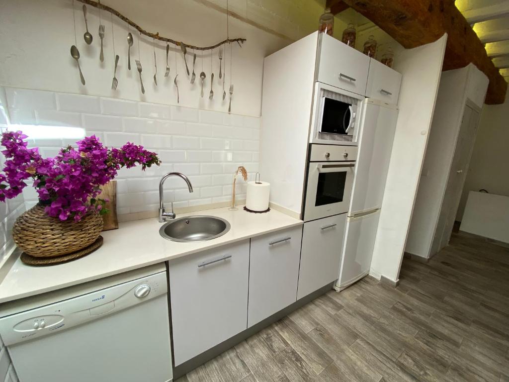 A kitchen or kitchenette at Tutu llar ús turistic
