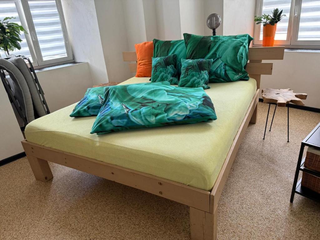 Postel nebo postele na pokoji v ubytování Apartman I Ubytovani v centru Jihlavy