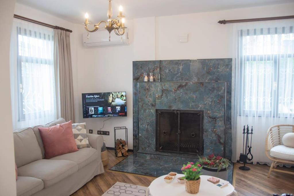 Et tv og/eller underholdning på Luxury Villa with Pool in Sapanca Sofhan Kırkpınar