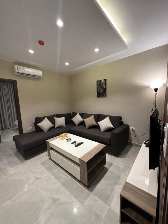 Χώρος καθιστικού στο Chic Apartments For Rent ave1-7