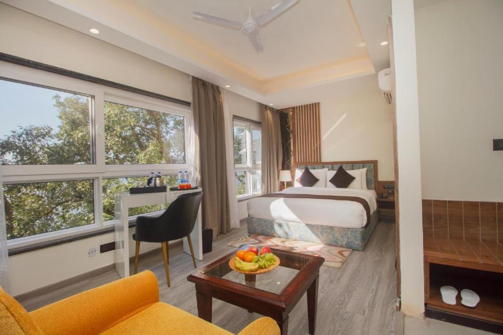 Posezení v ubytování Baris resort Mussoorie