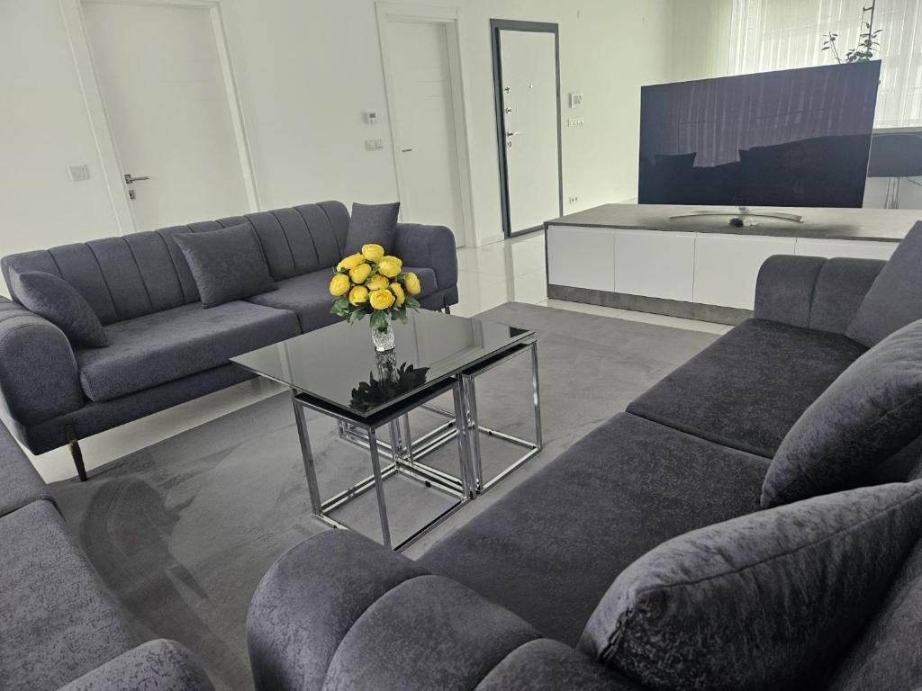 Posezení v ubytování Modern Apartment in very quiet location in Darıca, Istanbul