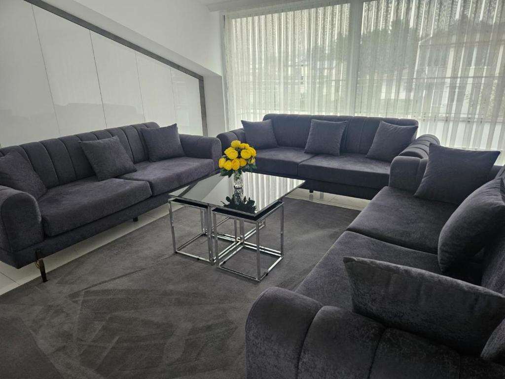Posezení v ubytování Modern Apartment in very quiet location in Darıca, Istanbul