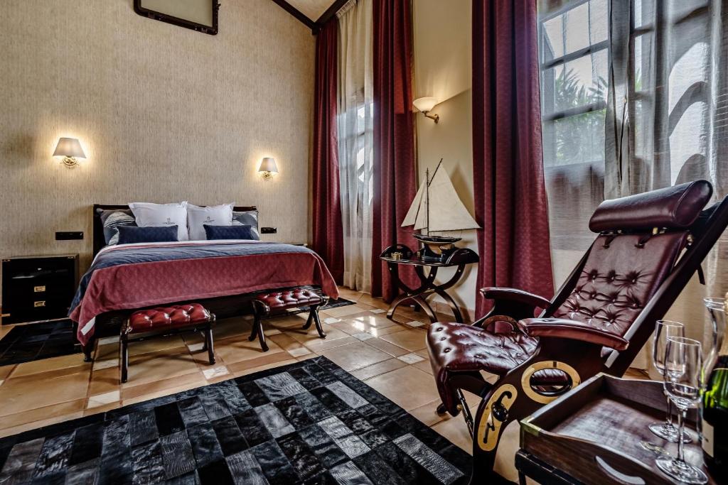 A bed or beds in a room at Finca La Rosa de Los Vientos