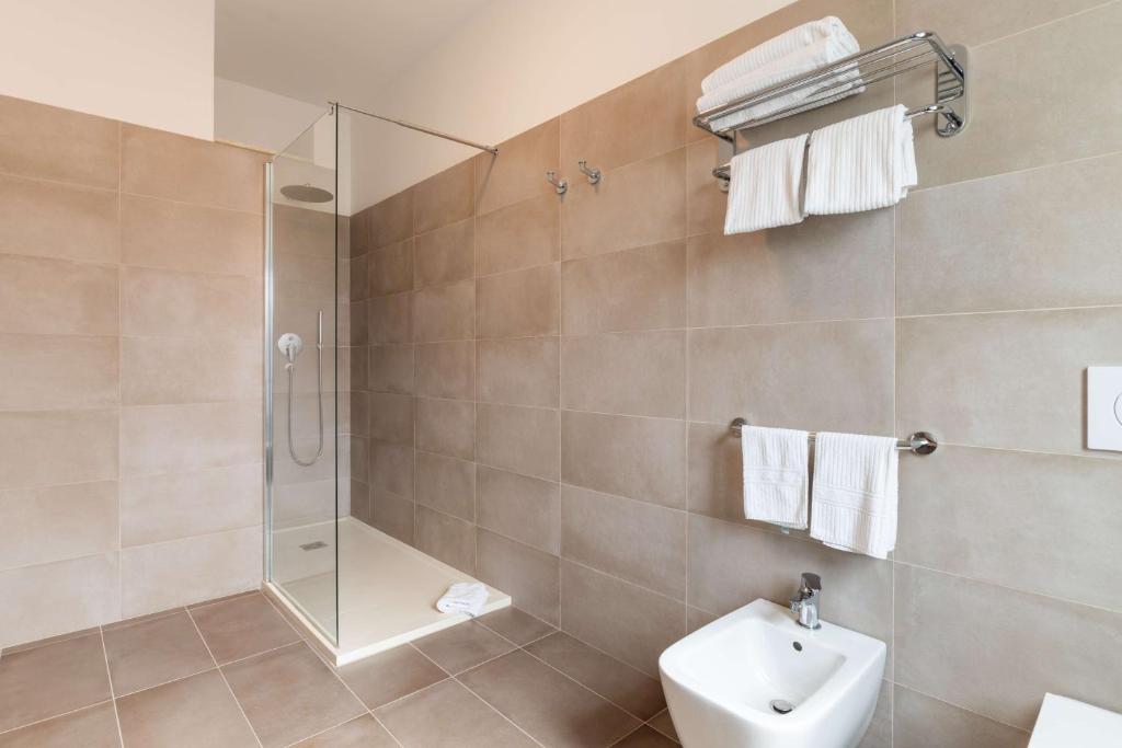 Koupelna v ubytování Rooms Angedras