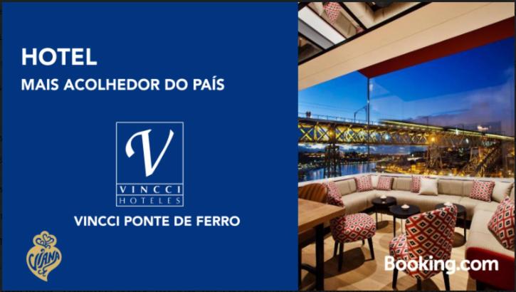 Um certificado, prêmio, placa ou outro documento exibido em Vincci Ponte de Ferro