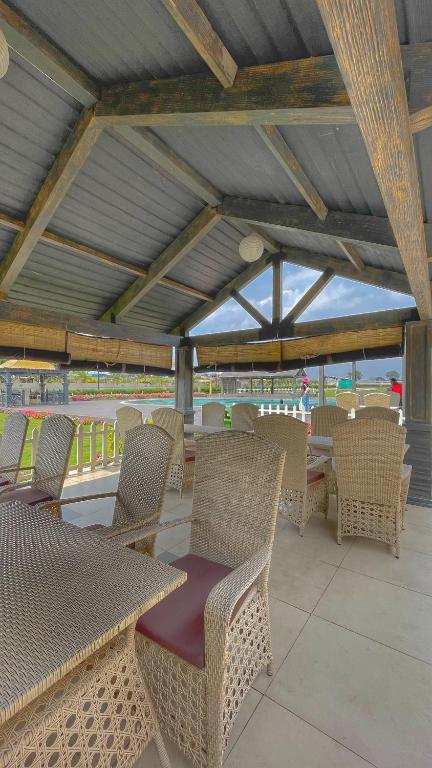 Balkón nebo terasa v ubytování Kanke Resort