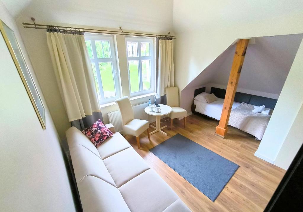 Postel nebo postele na pokoji v ubytování Villa Lessing