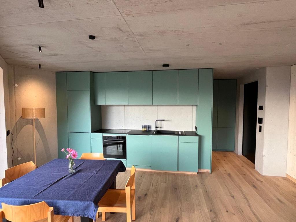 Kuchyň nebo kuchyňský kout v ubytování Walsergrat Appartements