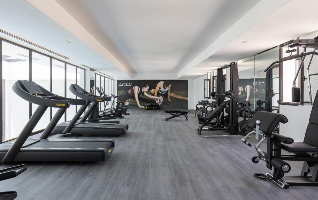 Fitness centrum a/nebo fitness zařízení v ubytování Résidence Evolo chambre d'hôtes