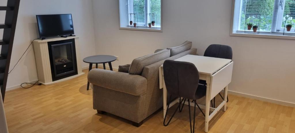Posezení v ubytování B&B nabij Tjeukermeer