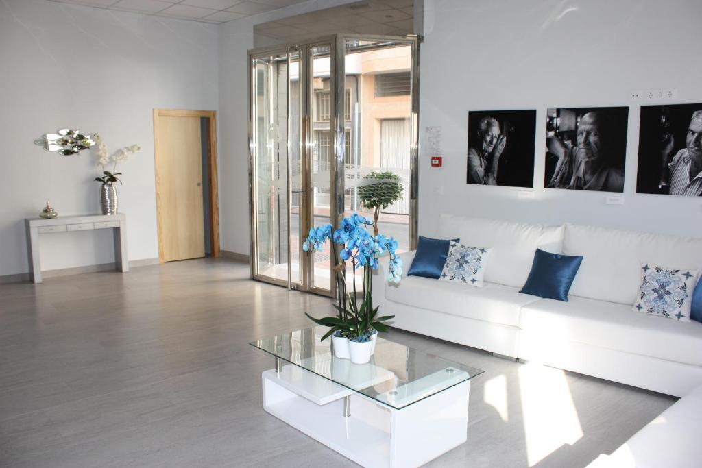 Posezení v ubytování Hostal Cervantes Playa