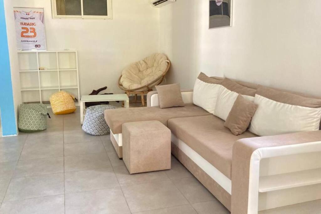 Posezení v ubytování Bas de villa Ciel Azur