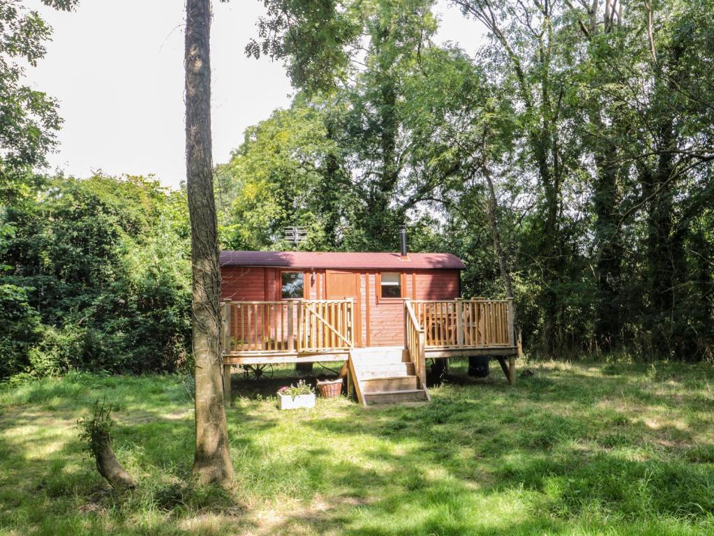 Zahrada ubytování The Foxes Den Shepherds Hut