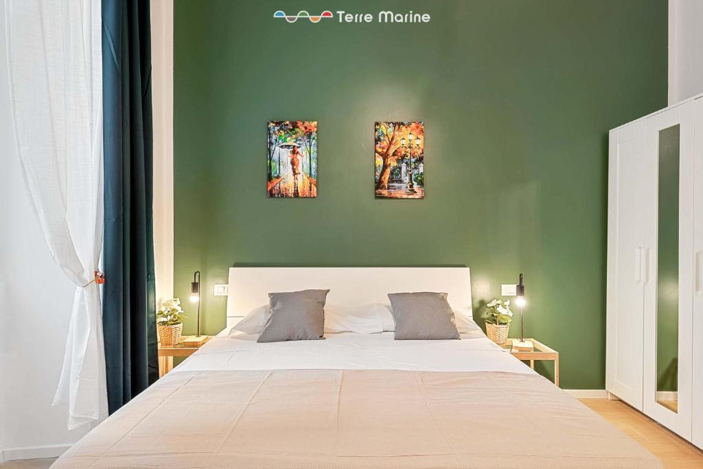 Postel nebo postele na pokoji v ubytování 5 Terre Central, TerreMarine