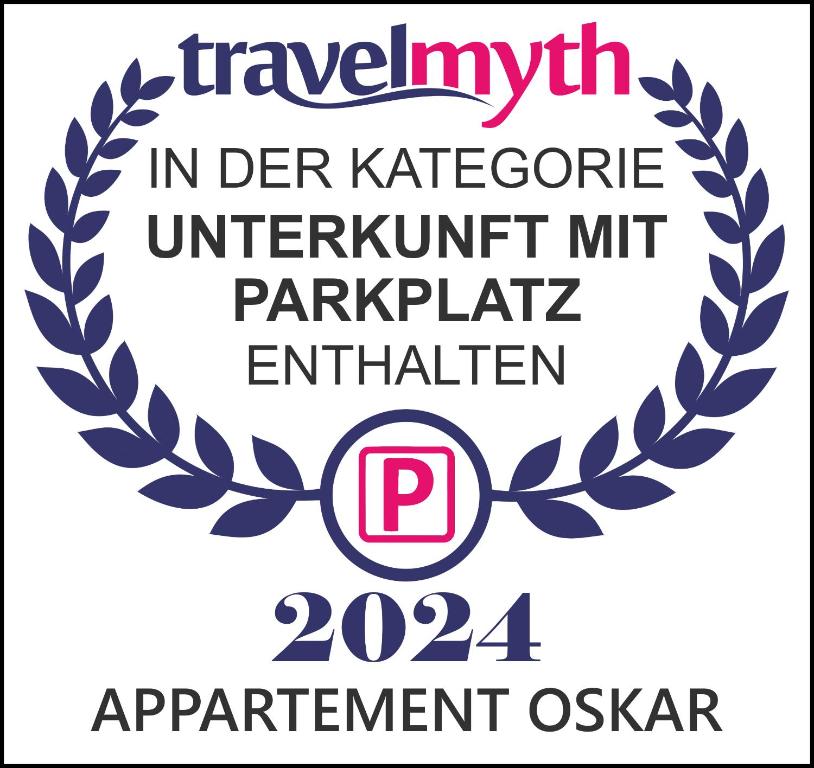 Certifikát, ocenenie alebo iný dokument vystavený v ubytovaní Appartement Oskar