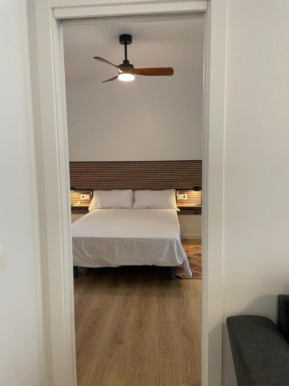 Posteľ alebo postele v izbe v ubytovaní Precioso apartamento en Málaga Centro