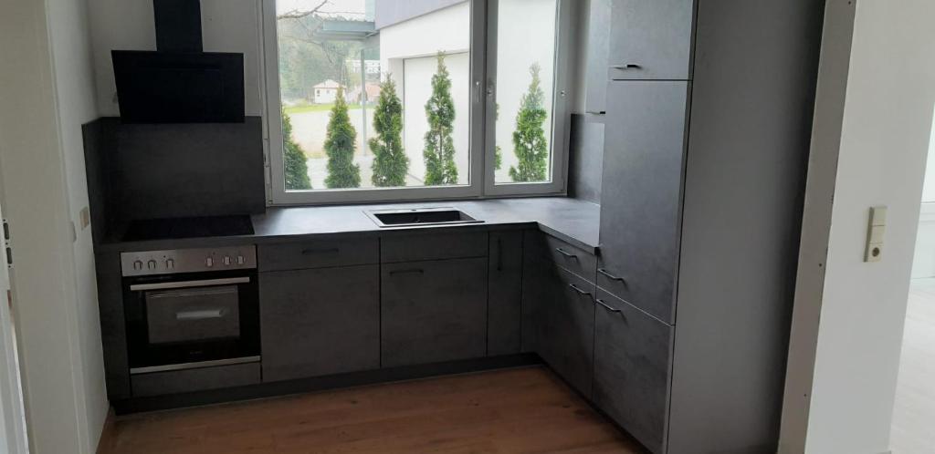 Kuchyň nebo kuchyňský kout v ubytování Landhaus Ferk