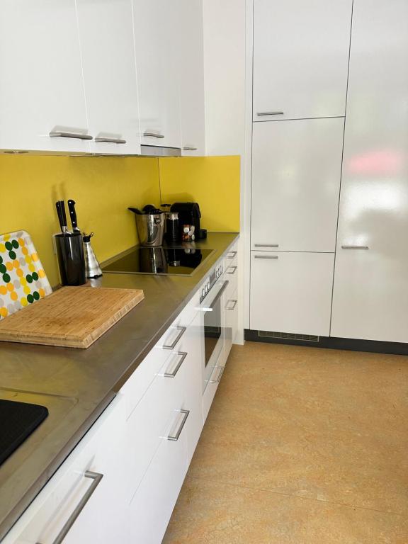 Köök või kööginurk majutusasutuses Bijoux Wohnung auf dem Basler Hügel