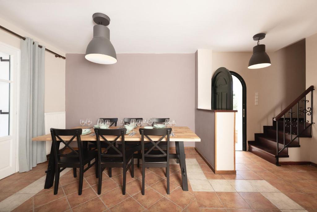 Posezení v ubytování Akrotiri Sea View Maisonette