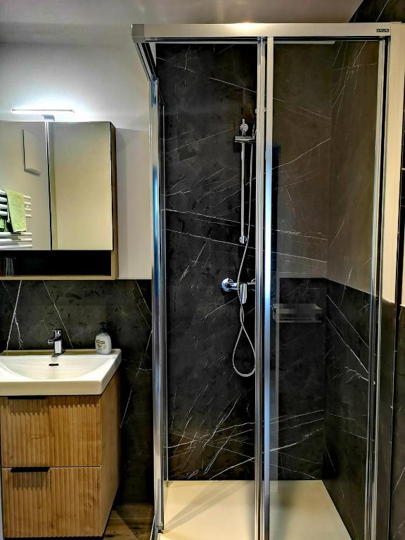 Koupelna v ubytování Hotel Apartment Das Au- Gut