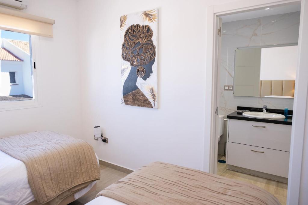 Postel nebo postele na pokoji v ubytování Villa Privada en un entorno único