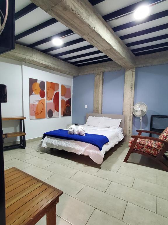 Postel nebo postele na pokoji v ubytování M1145 Aparta Loft