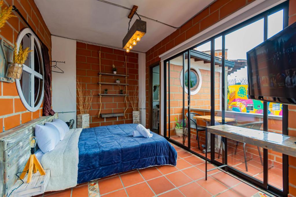 Postel nebo postele na pokoji v ubytování Hotel Spa Bliss Guatape