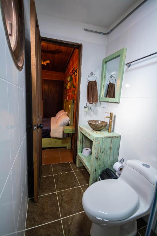 Koupelna v ubytování Hotel Spa Bliss Guatape