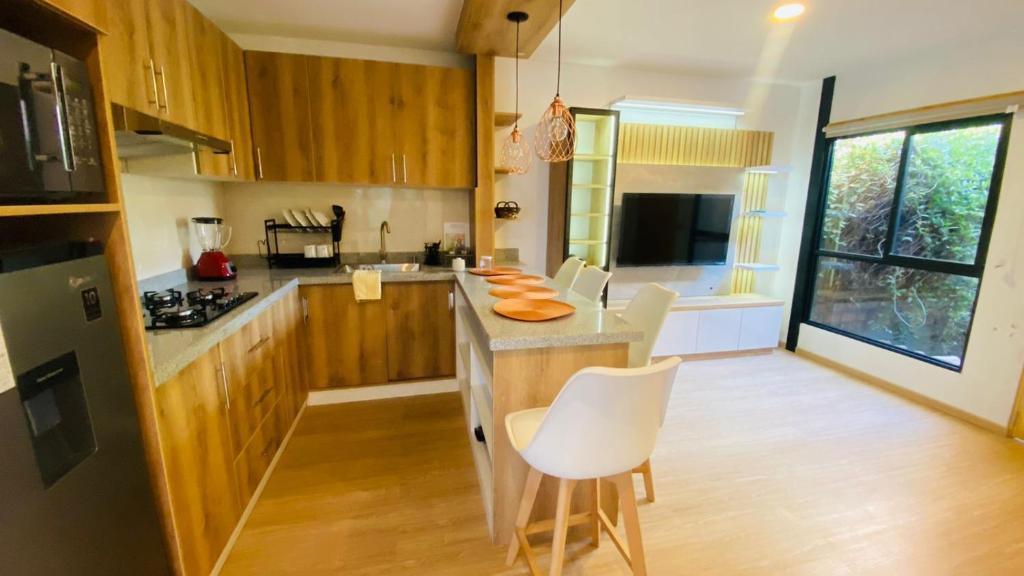 Η κουζίνα ή μικρή κουζίνα στο Sosa Apartament Huaraz