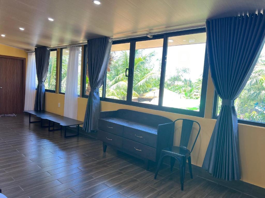 Posezení v ubytování Vườn Gióng Homestay